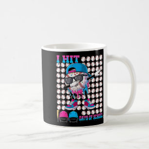 Caneca De Café 100 Dias De Escola Beisebol Drip Meninos Crianças