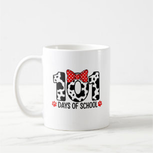 Caneca De Café 100 Dias de Escola Dálmata Menino Criança 100º Dia