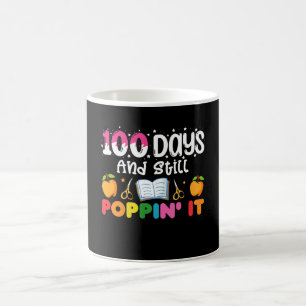 Caneca De Café 100 Dias De Escola E Ainda Estou Poppin' It