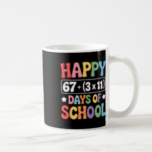 Caneca De Café 100 Dias De Escola Equação Matemática Groovy 67 Me