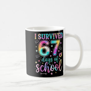 Caneca De Café 100 Dias De Escola Eu Sobrevivi 67 Dias De Escola