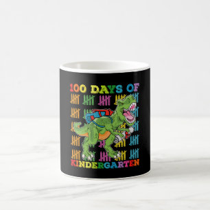 Caneca De Café 100 Dias De Escola Maternal Dinossauro T Rex