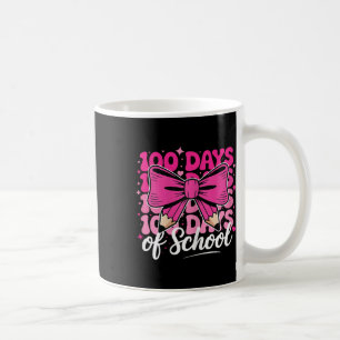 Caneca De Café 100 Dias De Escola Meninas Professora Coquette Laç