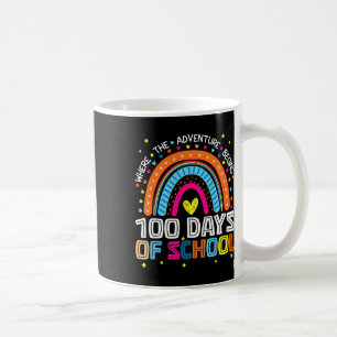 Caneca De Café 100 Dias De Escola Onde A Aventura Começa
