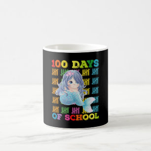 Caneca De Café 100 Dias De Escola Sereia Professora Aluno