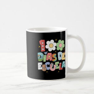 Caneca De Café 100 Dias De Escuela Professora Bilíngue Espanhola