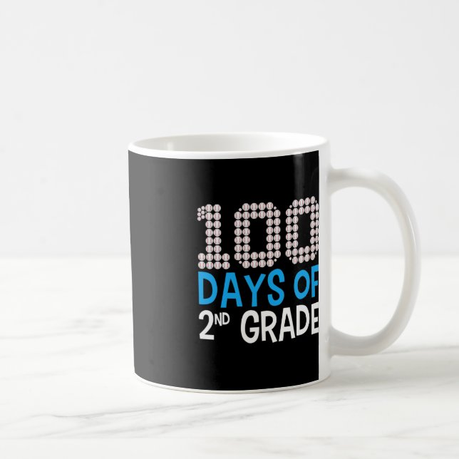 Caneca De Café 100 Dias De Esporte Com Basebol Da Classe segundo  (Direita)