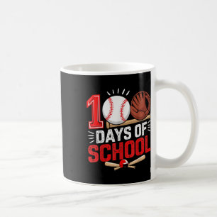 Caneca De Café 100 Dias De Estudante De 100 Dias De Basebol Escol