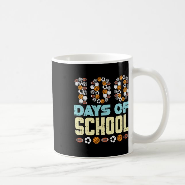 Caneca De Café 100 Dias De Futebol Escolar De Baketball (Direita)