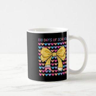 Caneca De Café 100 Dias De Lápis De Arcos De Coquete De Professor