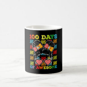 Caneca De Café 100 Dias De Maravilhoso Coque Desgrenhado 100º Dia