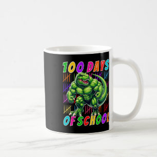 Caneca De Café 100 Dias De Meninos Da Escola T-Rex Lover 100 Dias