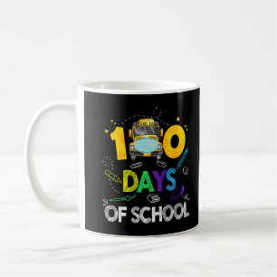 Caneca De Café 100 Dias De Ônibus Engraçado Da Escola Enfrentam M