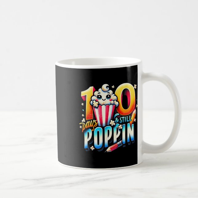 Caneca De Café 100 Dias De Pipoca Divertida Que Voltava Para Scho (Direita)