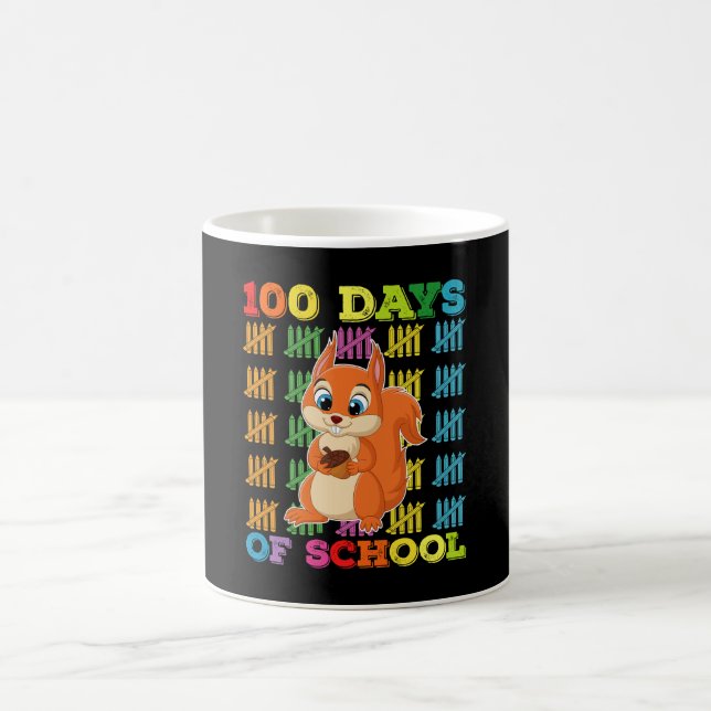 Caneca De Café 100 Dias De Professora De Esquilo Escolar (Centro)