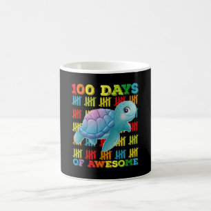 Caneca De Café 100 Dias De Tartaruga Incrível 100º Dia De Escola