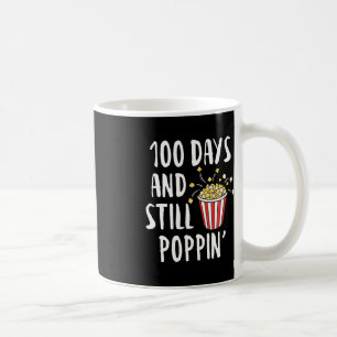 Caneca De Café 100 Dias E Ainda Poppin Popcorn Kids 100º Dia o