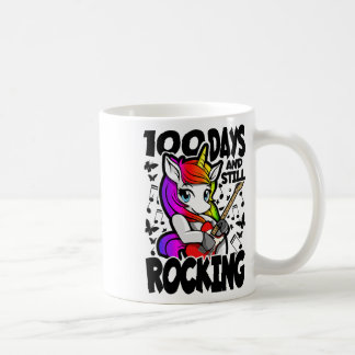 Caneca De Café 100 Dias E Ainda Rockando - 100 Dias De Escola Un