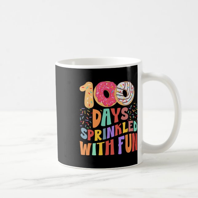 Caneca De Café 100 Dias Empurrados Com Rosquinha Divertida Engraç (Direita)
