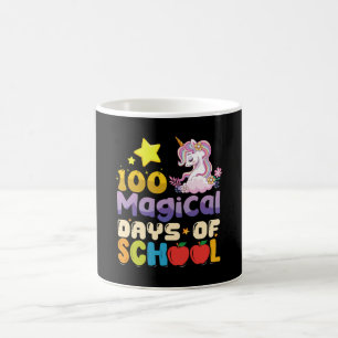 Caneca De Café 100 Dias Mágicos De Escola Professora Unicórnio