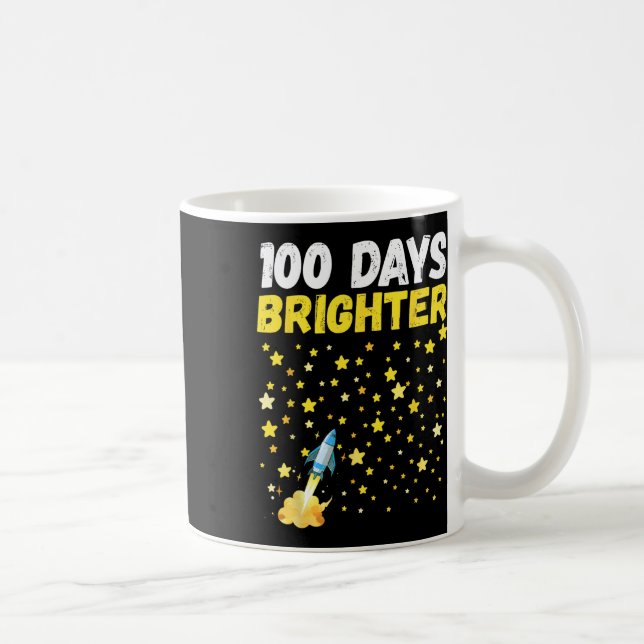 Caneca De Café 100 Dias Mais Brilhante 100º Dia das Estrelas Esco (Direita)