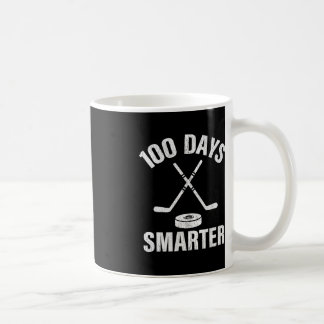 Caneca De Café 100 Dias Mais Inteligente Estudante De Hóquei Esco