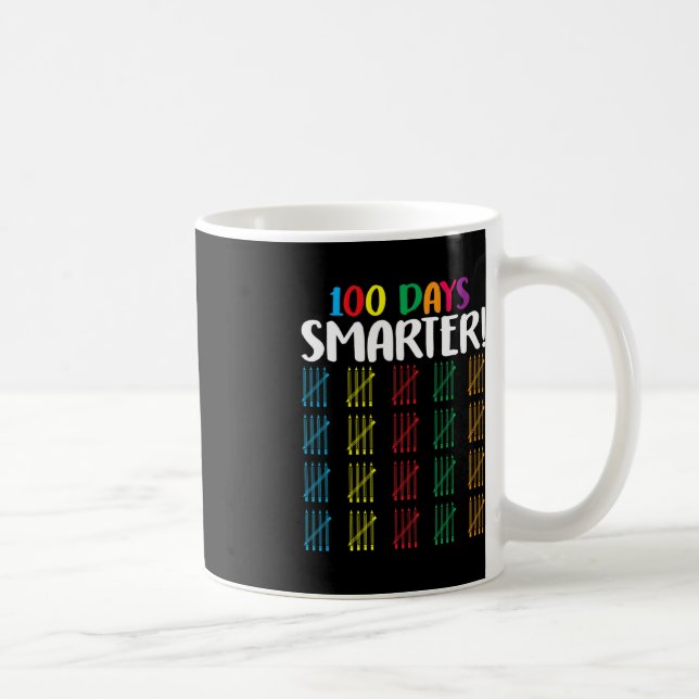 Caneca De Café 100 dias mais inteligentes contando Hash Marks dia (Direita)