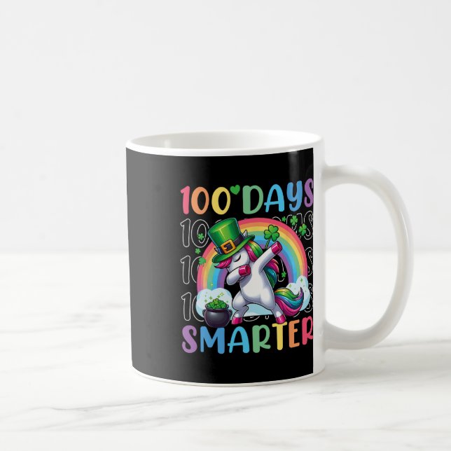 Caneca De Café 100 Dias Mais Inteligentes Dabbing Irish Unicorn S (Direita)
