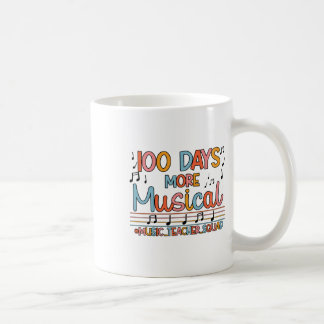 Caneca De Café 100 Dias Mais Notas Musicais 100 Dias De Ensino Mu