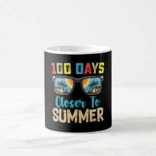 Caneca De Café 100 Dias Mais Perto da Escola de Férias de Verão