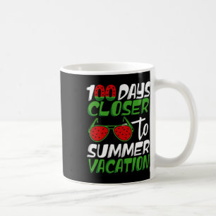 Caneca De Café 100 Dias Mais Perto das Férias de Verão Professor