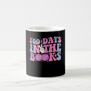 Caneca De Café 100 Dias Nos Livros Disco Ball Groovy Retro