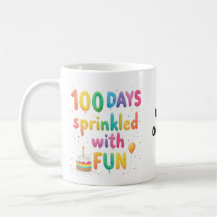 Caneca De Café 100 Dias Salpicados de Diversão Celebre a Alegria