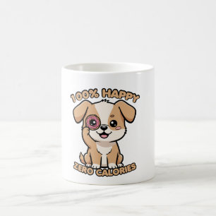 Caneca De Café 100% Feliz Zero Calorias