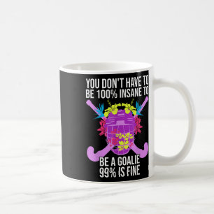 Caneca De Café 100% Insano - Goleiro de Hóquei de Campo Louco