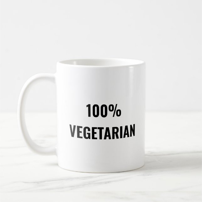 Caneca De Café 100% Vegetariana (Esquerda)