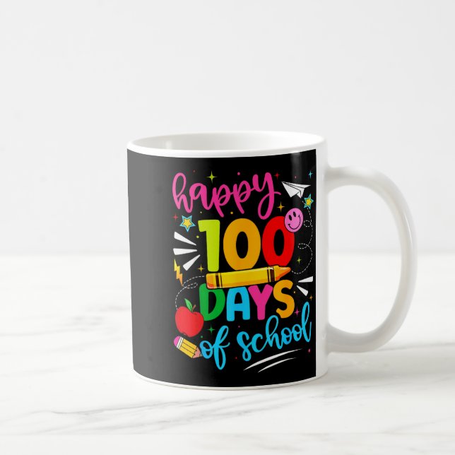 Caneca De Café 100th Day Of School Happy 100 Days Teachers Boy Gi (Direita)