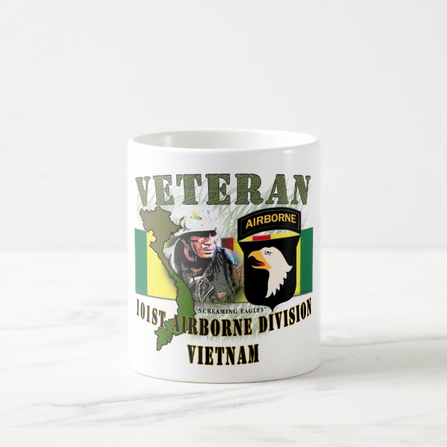 Caneca De Café 101st Div-Vietnam transportado por via aérea (Centro)