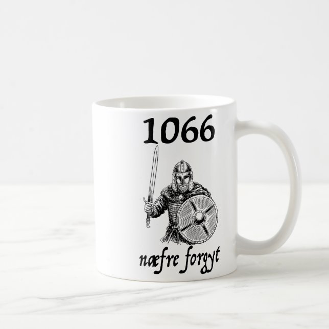 Caneca De Café 1066 Never Forget Naefre Forgyt Funny English Hist (Direita)