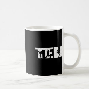 Caneca De Café 10.º aniversário Caratê luta 10 anos meninas