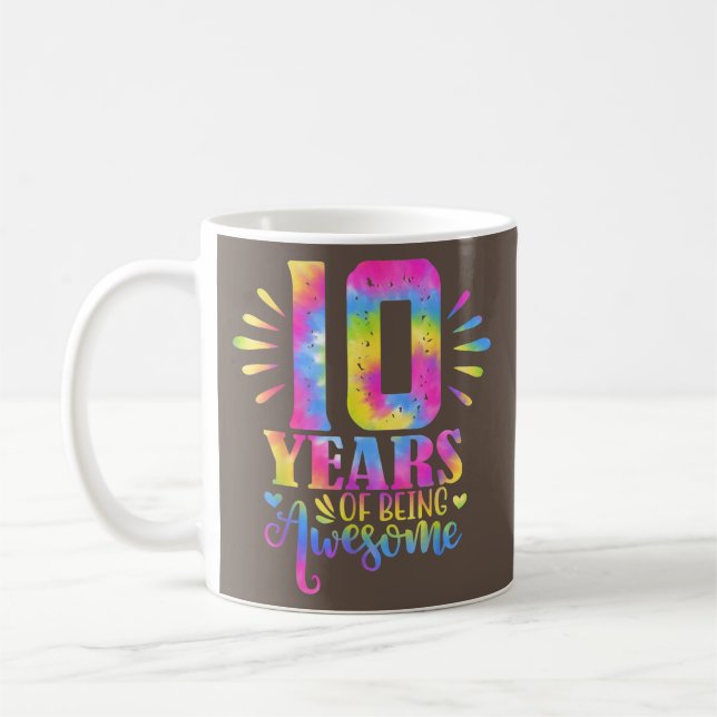 Caneca De Café 10 Anos De Estar Incrível 10ª Garota De Aniversári (Esquerda)