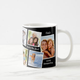 Caneca De Café 10 Colagem de Fotos Preto e Branco Personalizado P