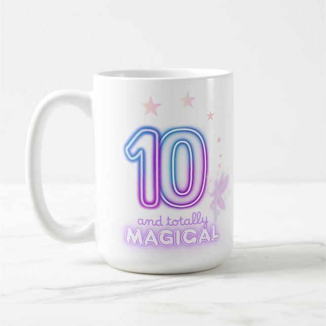 Caneca De Café 10 e totalmente meninas mágicas aniversário  (Esquerda)