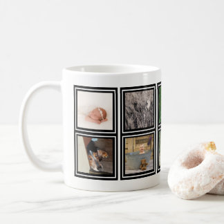 Caneca De Café 10 família moderna feita sob encomenda da colagem