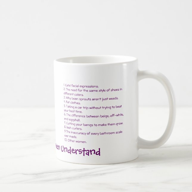 Caneca De Café 10 mulheres das coisas somente compreendem (Direita)