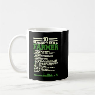 Caneca De Café 10 Razões para datar um Farmer, Engraçado Humor f