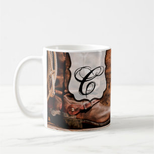Caneca De Café 11 Oz. Café Cowboy Boots Barn Wood Russ Co