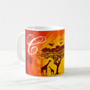 Caneca De Café 11 Oz. Café Mug African Safari Giraffe Sunge