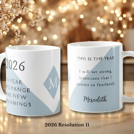 Caneca De Café 11. Resolução de Ano Novo para 2026 Ano de Mudança