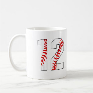 Caneca De Café 12 Birthday Baseball Grande Número Doze